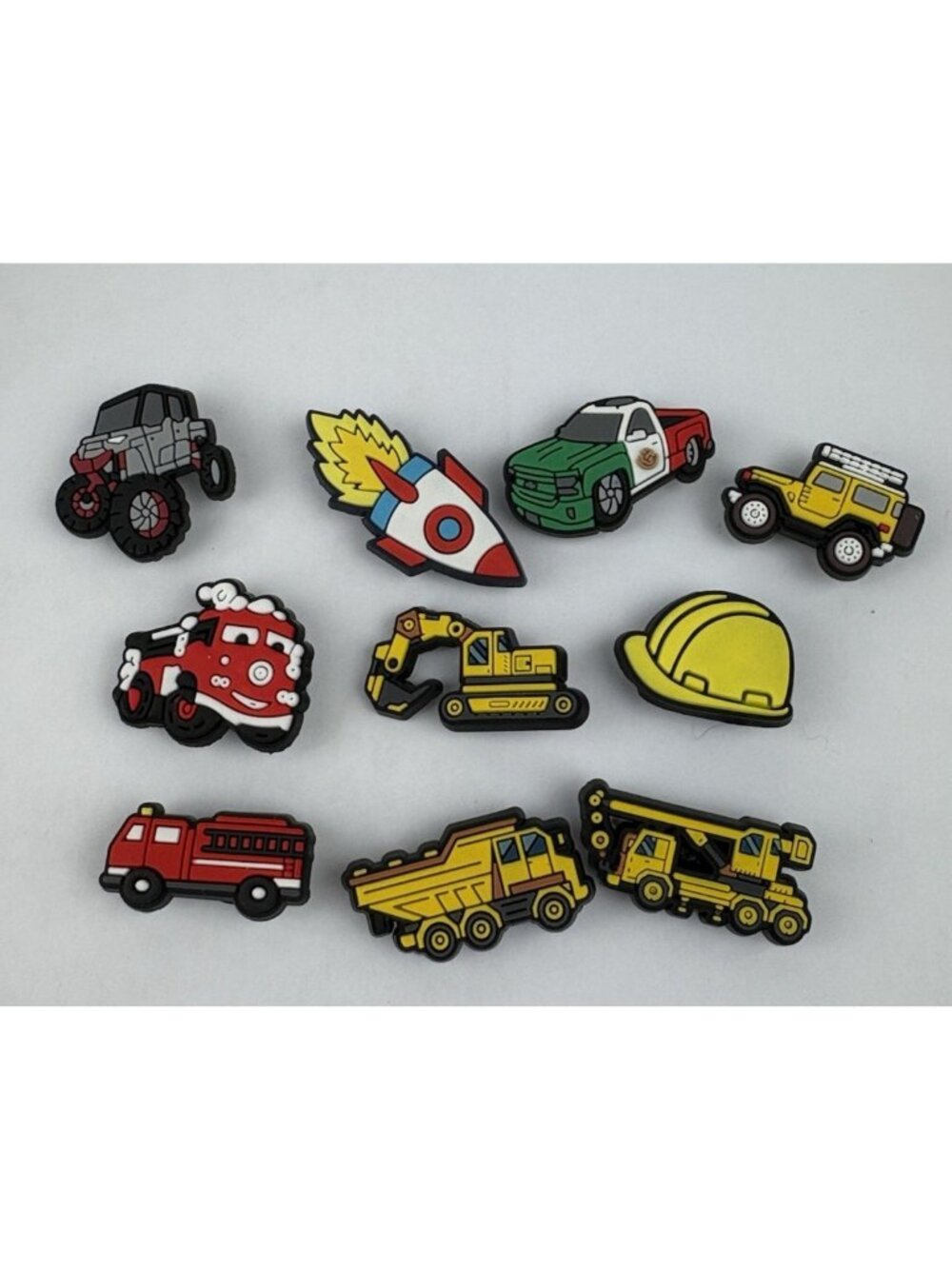 *Construction Shoe Charms For Crocs 10 Piece Set